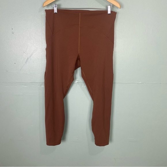 Lululemon Instill High Rise Tight Leggings Brown Sz 14 W5DJTS - Picture 1 of 7